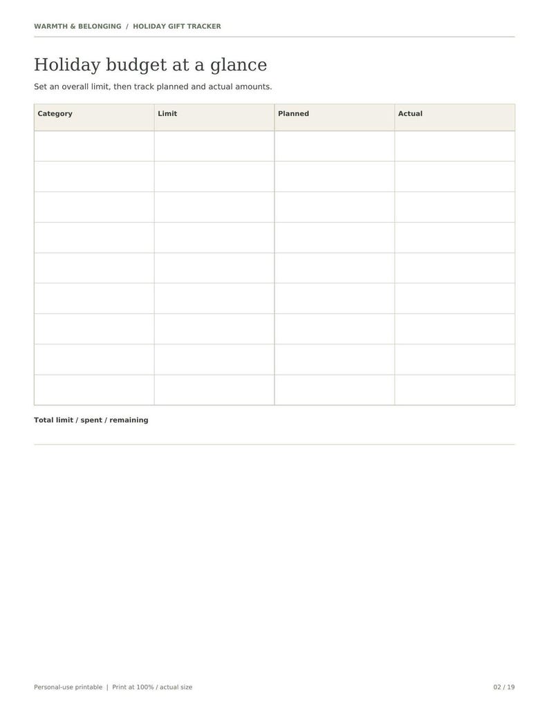Christmas Gift Tracker and Holiday Budget Planner, 19 Printable Pages, Gift List, Secret Santa, Card Log, Thank You Tracker, Letter A4 image 8