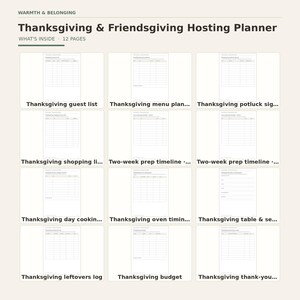 What's inside: page index of every printable page in this kit