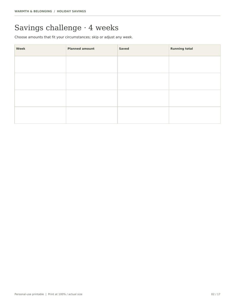Holiday budget planner printable, 17 pages, Christmas savings challenge, sinking funds, spending log, debt payoff, Letter A4 image 8