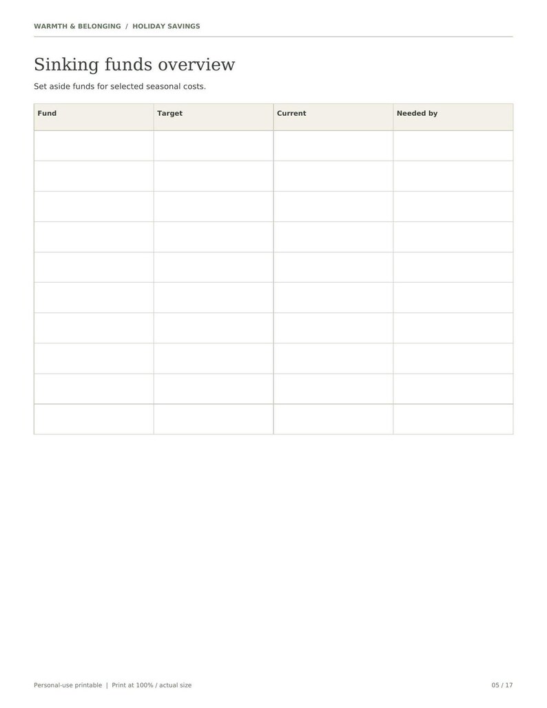 Holiday budget planner printable, 17 pages, Christmas savings challenge, sinking funds, spending log, debt payoff, Letter A4 image 11