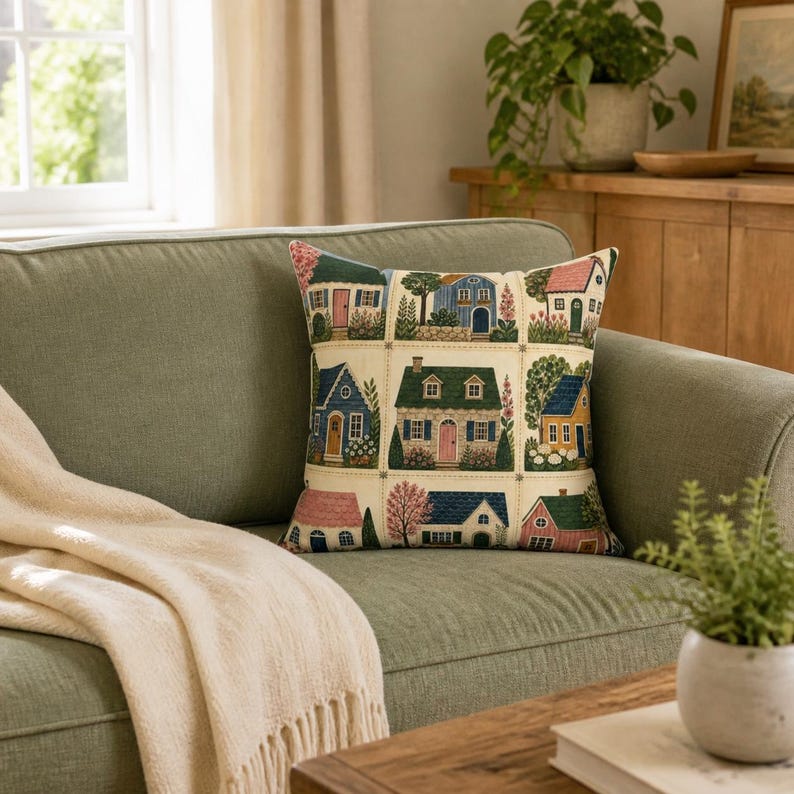 Little Neighborhood Pillow, New Home Housewarming Gift image 2