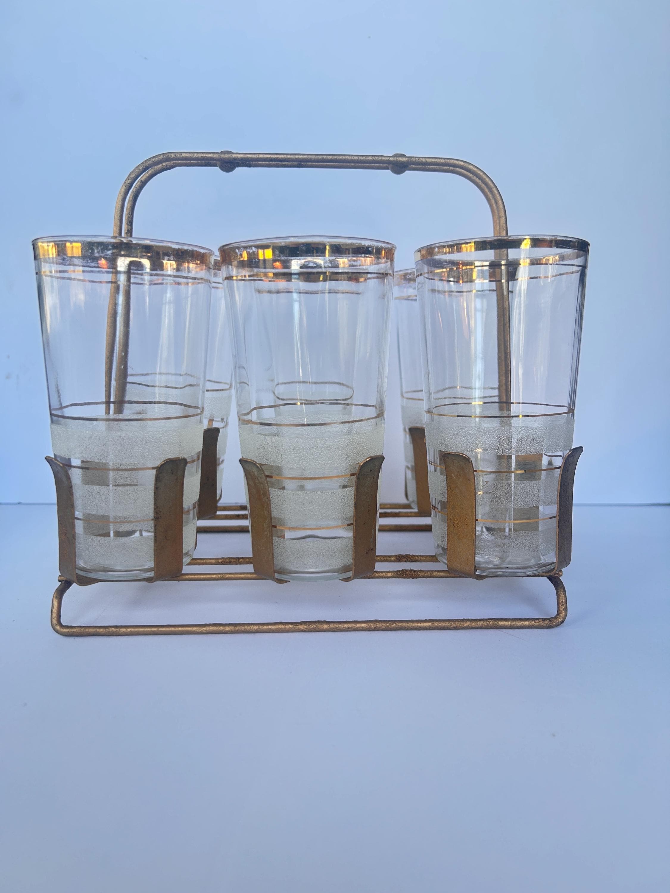 Mid Century Glassware Caddy - Etsy