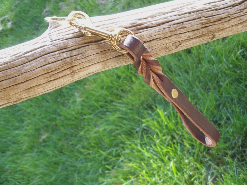 Pflanzlich gegerbtes Hundehalsband mit Schnalle in HONEY-Farbe, 3/4" x 50"-25 cm Länge, D-Ring, Schnalle & Nieten aus SOLID Messing, handgefertigt von Don Willett in den USA Bild 16
