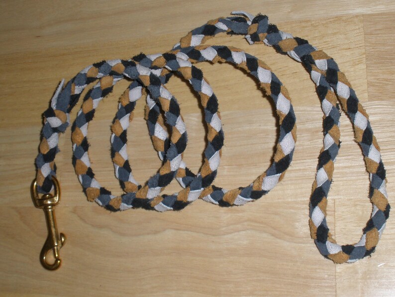 Guinzaglio per cani in pelle, 5/8" X 72", pelle Latigo, pelle pesante, addestramento all'obbedienza, moschettone a forbice in ottone massiccio, realizzato a mano negli Stati Uniti da Don Willett immagine 12