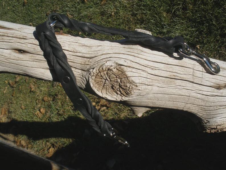 Pflanzlich gegerbtes Hundehalsband mit Schnalle in HONEY-Farbe, 3/4" x 50"-25 cm Länge, D-Ring, Schnalle & Nieten aus SOLID Messing, handgefertigt von Don Willett in den USA Bild 14