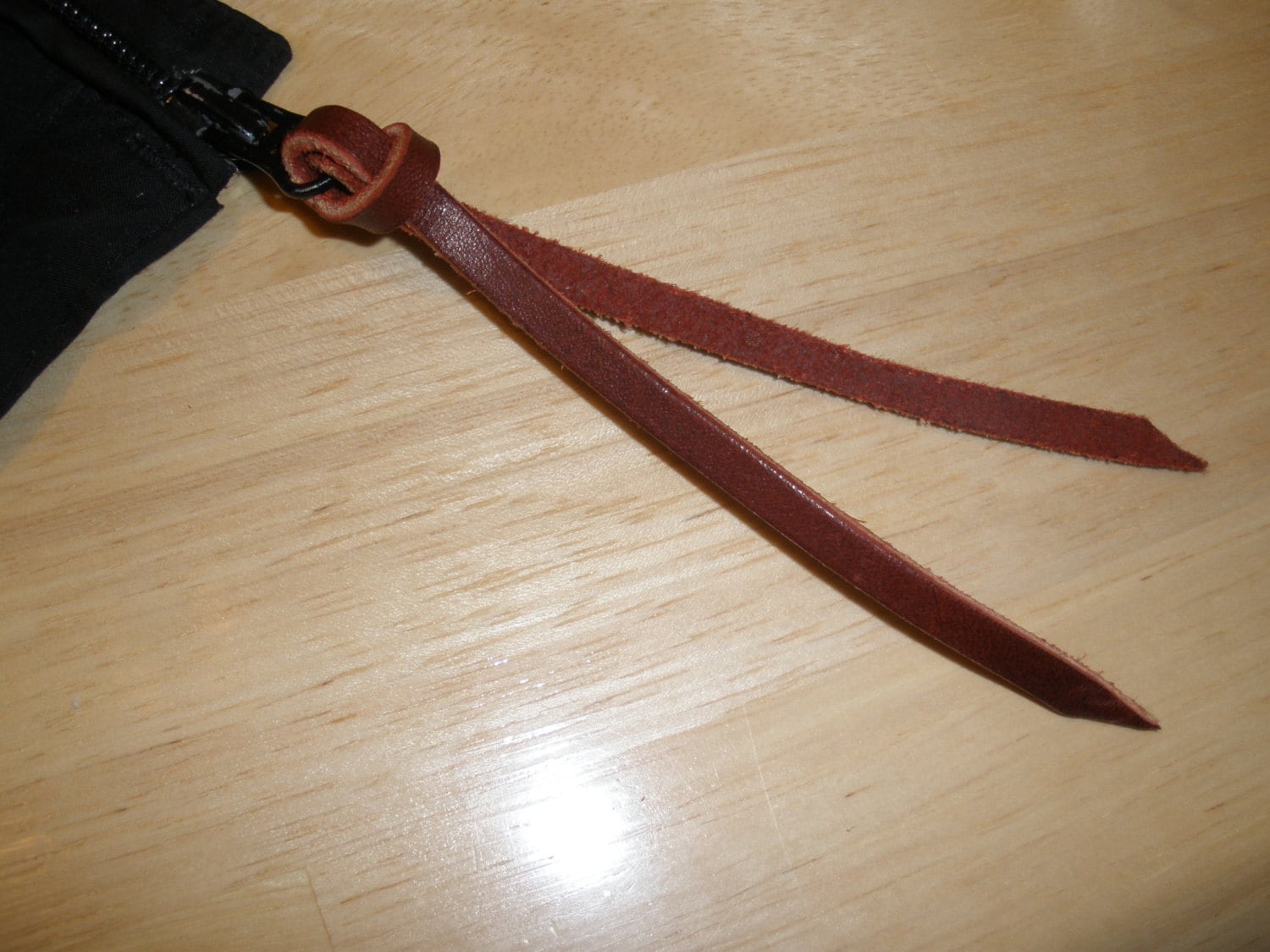Leather Zipper Pull for sale