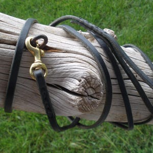 Guinzaglio per cani in pelle, 5/8" X 72", pelle Latigo, pelle pesante, addestramento all'obbedienza, moschettone a forbice in ottone massiccio, realizzato a mano negli Stati Uniti da Don Willett immagine 11