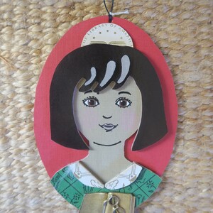 Librarian Teacher Book Lover Whimsical Recycled Book Folk Art
