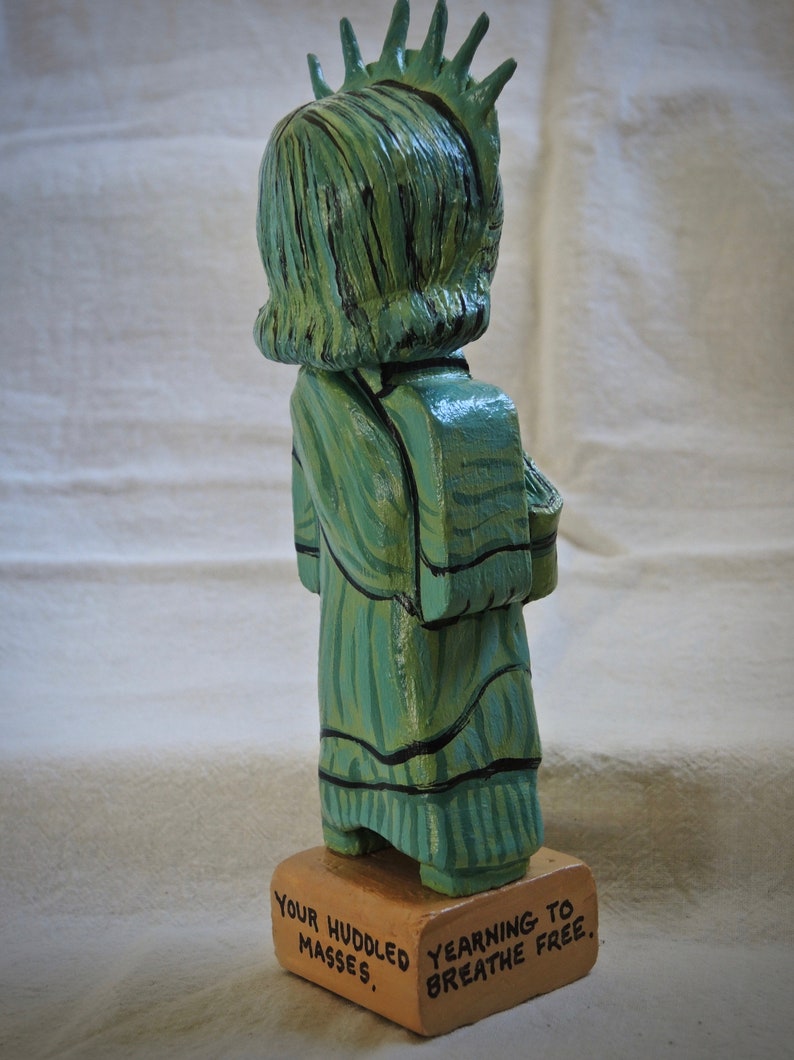 Statue of Liberty: folk art mixed media doll sculpture image 3