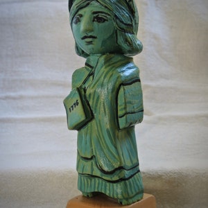 Statue of Liberty: folk art mixed media doll sculpture image 2