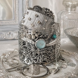 Mystery jewelry jar silver - Etsy 日本