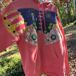 Dameshoodie met patchwork