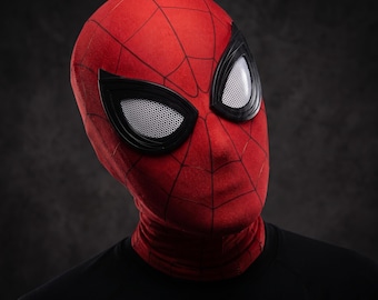 サム・ライミ版スパイダーマンマスク、フェイスシェルと3Dラバーウェブ