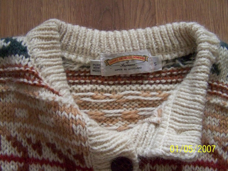 Vintage James Pringle Weavers Scottish Fair Isle Nordic Pure New Wool ...