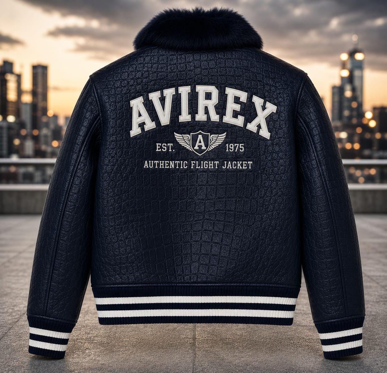 Avirex Leather Pilot Jacket - Etsy