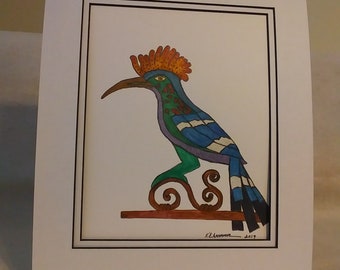 Metalic Watercolour Bird