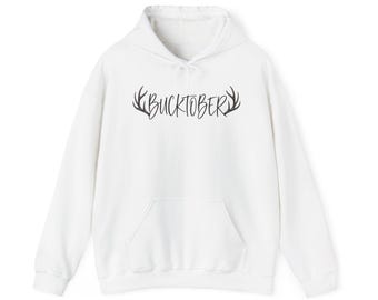 Bucktober antler script Hoodie | Hunting season sweatshirt