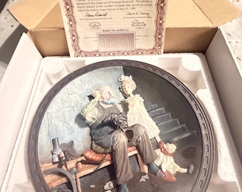 1993 Norman Rockwell “El zapatero” con certificado de autenticidad.