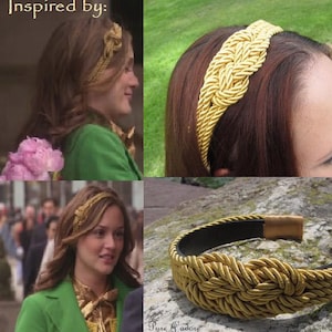 Blair Waldorf geïnspireerde gouden nautische touwhoofdband afbeelding 1