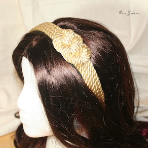 Blair Waldorf Inspired Gold Nautical Rope Headband image 2