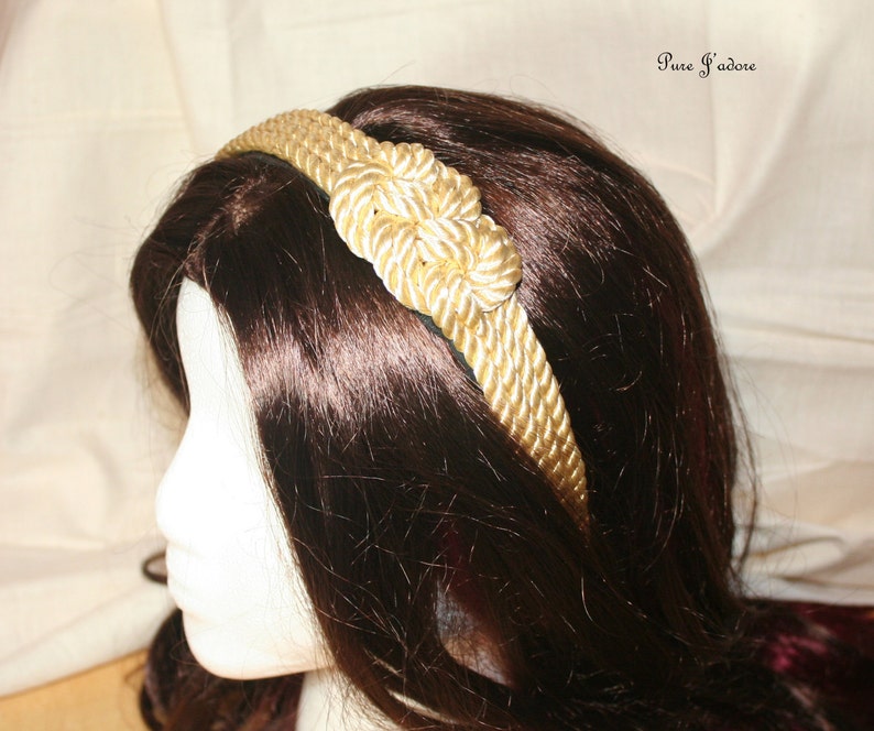 Blair Waldorf Inspired Gold Nautical Rope Headband image 2