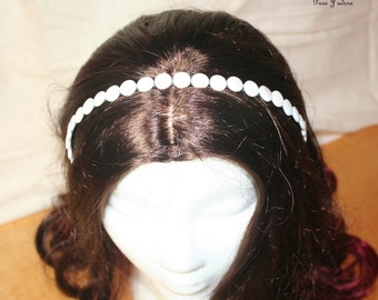 CLEARANCE - Circle Beaded Headband (Variety of Colors)