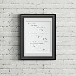 Beautiful poem &quot;No One is Coming to Save You&quot; printable digital art
