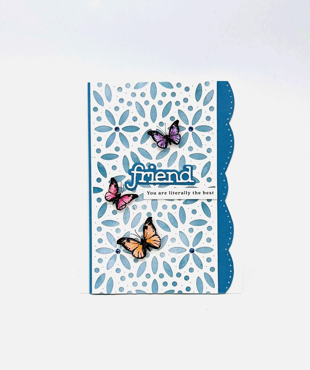 Butterfly Card Friendship Blank Card, Hello, Thinking of You Greeting ...