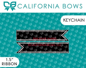 Keychain Cheer Bow Rhinestone Template PDF, Jpg, PNG, Studio, Dxf