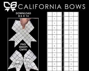 Cheer Bow Design Grid for Sublimation Download PNG