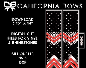 Competition Cheer Bow Download Cut File Vinyl Rhinestone