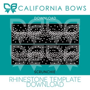 Scrunchie Scatter  Rhinestone Template SVG, JPG, PDF, Studio