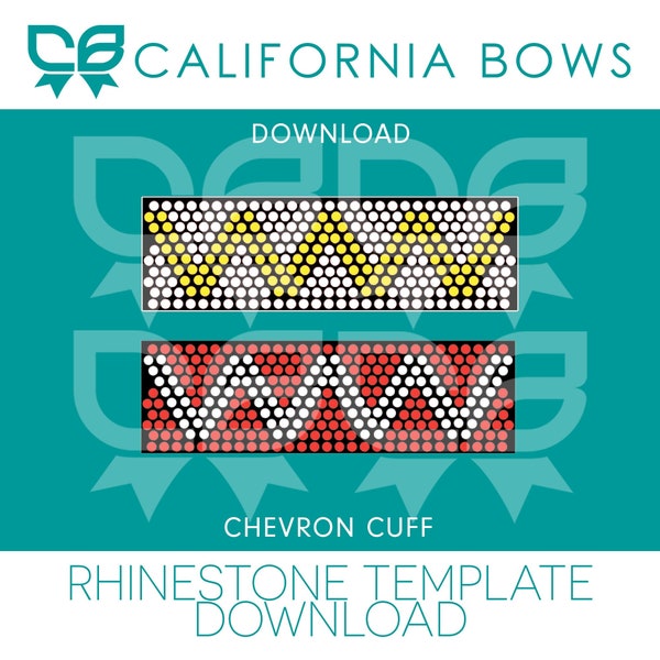 Cheer Cuff Rhinestone Template SVG, JPG, PDF, Studio