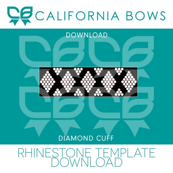 Cheer Cuff Rhinestone Template SVG, JPG, PDF, Studio