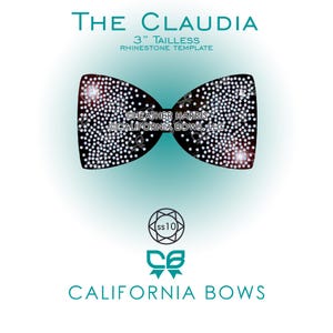 Claudia 3" Cheer Bow Rhinestone Tailless Template