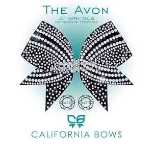 Avon 3" Cheer Bow Rhinestone Template Download