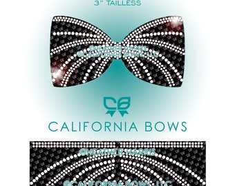 Penny 3" Cheer Bow Rhinestone Tailless Template