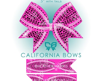 Portia 3&quot; Cheer Bow Rhinestone Template Download