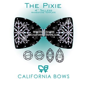 Pixie 4" Cheer Bow Rhinestone Tailless Template Download