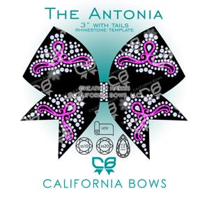 Antonia 3" Cheer Bow Strass & Vinyl Sjabloon Downloaden