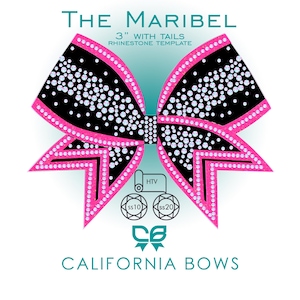Ladda ner mall för Maribel 7,5 cm cheerlead-rosett med strass