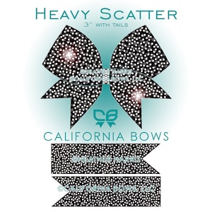 Heavy Scatter 3&quot; Cheer Bow Rhinestone Template Download