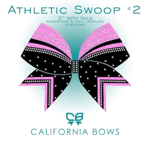 Athletic Cheer Bow 3" Cheer Bow Vinyl Rhinestone Template Download
