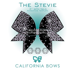 Stevie 3" Cheer Bow Rhinestone Template Download