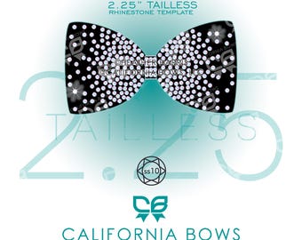 Lara 2.25" Cheer Bow Rhinestone Tailless Template
