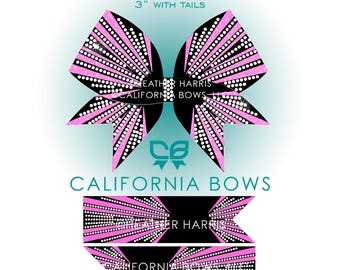 Lennon 3&quot; Cheer Bow Rhinestone Template Download
