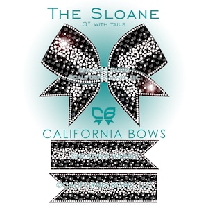 Sloane 3&quot; Cheer Bow Rhinestone Template Download