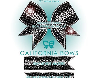 Sloane 3&quot; Cheer Bow Rhinestone Template Download