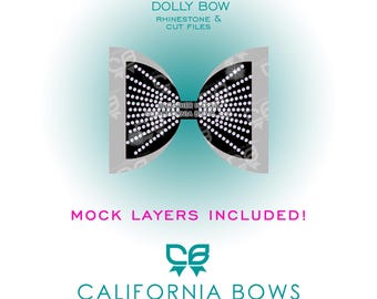 Descargar plantilla de lazo pequeño con 8 diamantes de imitación