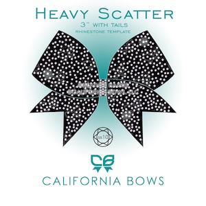 Download do molde para laço de strass de 7,6 cm (3") com aplicação de strass.